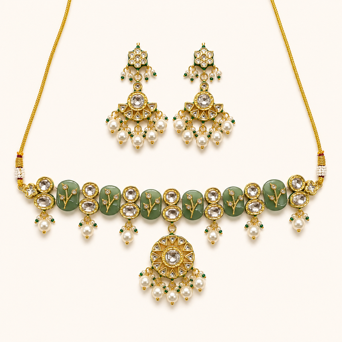 Meher Collection - Pearl & Mint Bagh Set