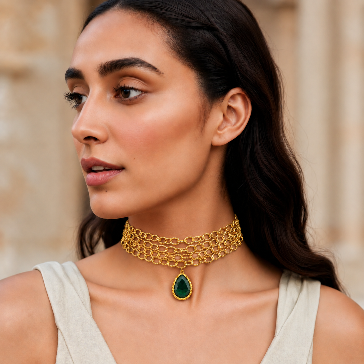 Aster Choker - Green Drop