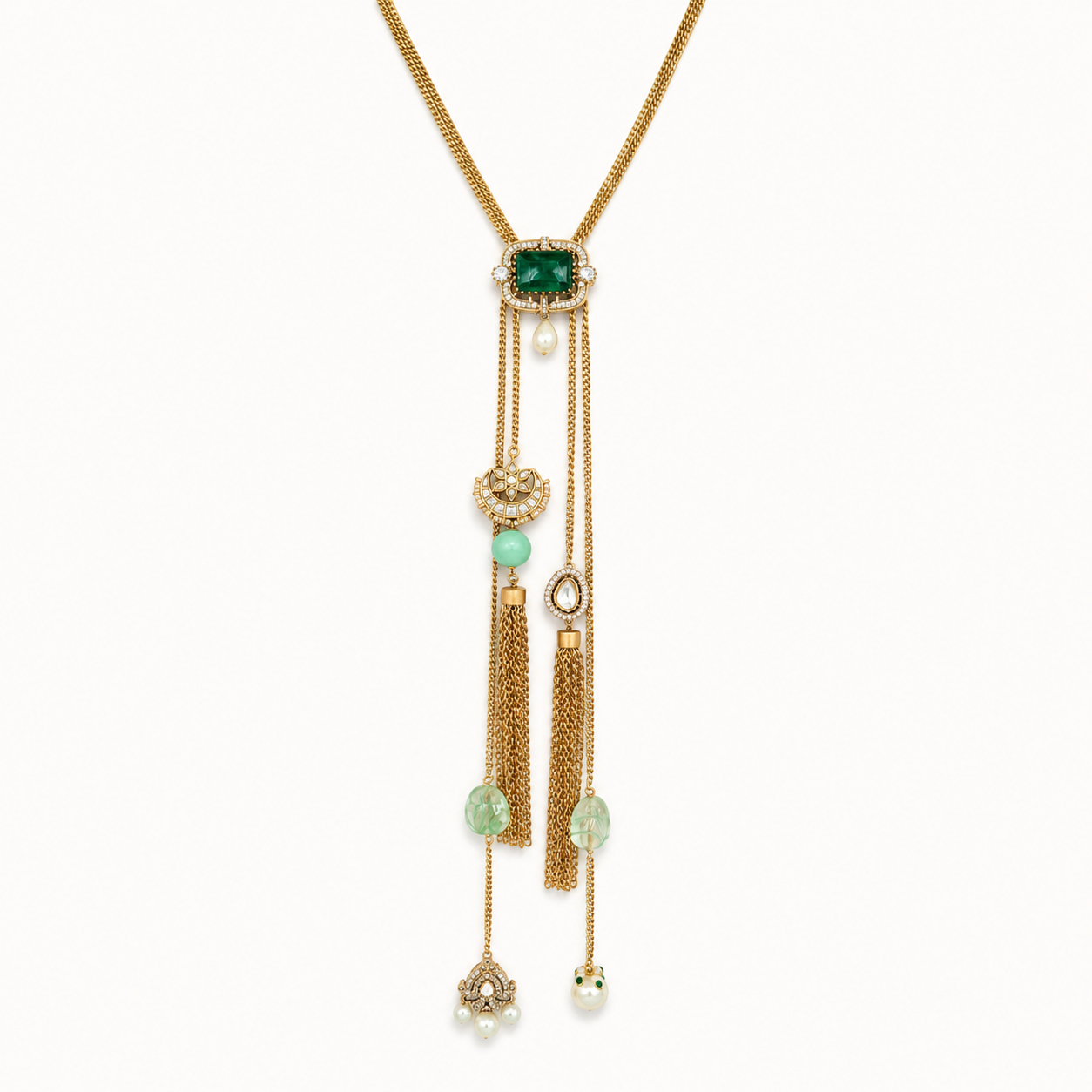 Emerald Waterfall Necklace