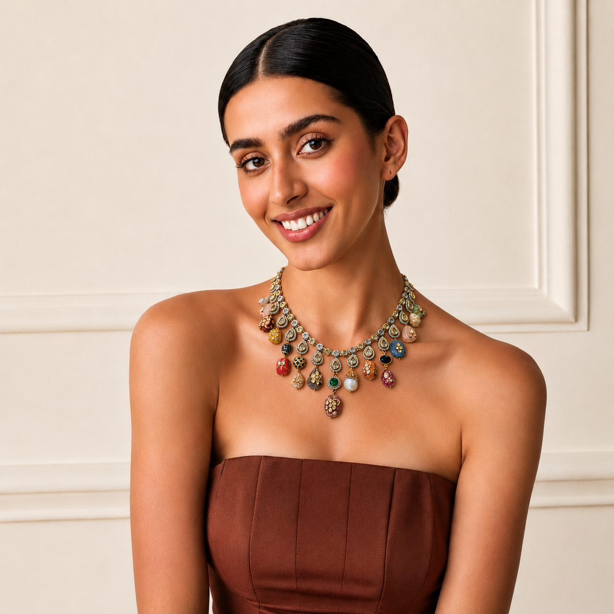 Vintage Charm Stone Neckalce