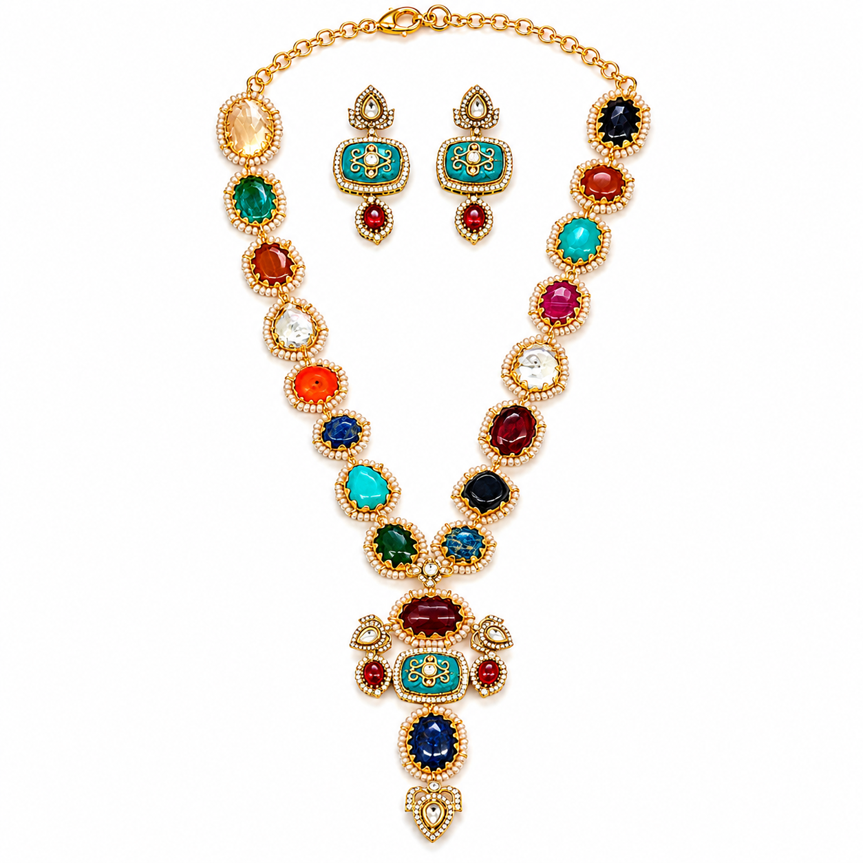Navratna Royale Necklace Set