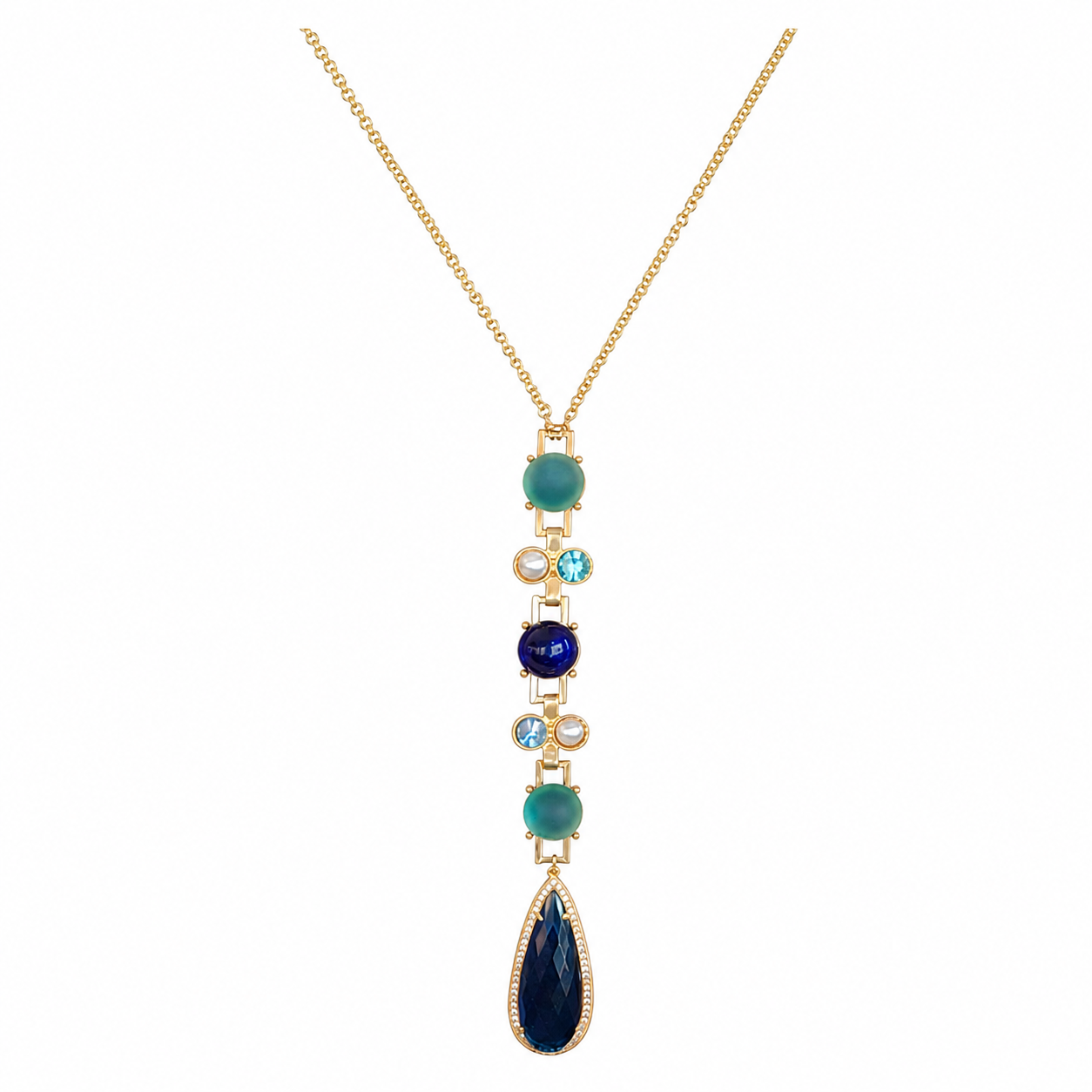 Multicolour Gem Stone Necklace