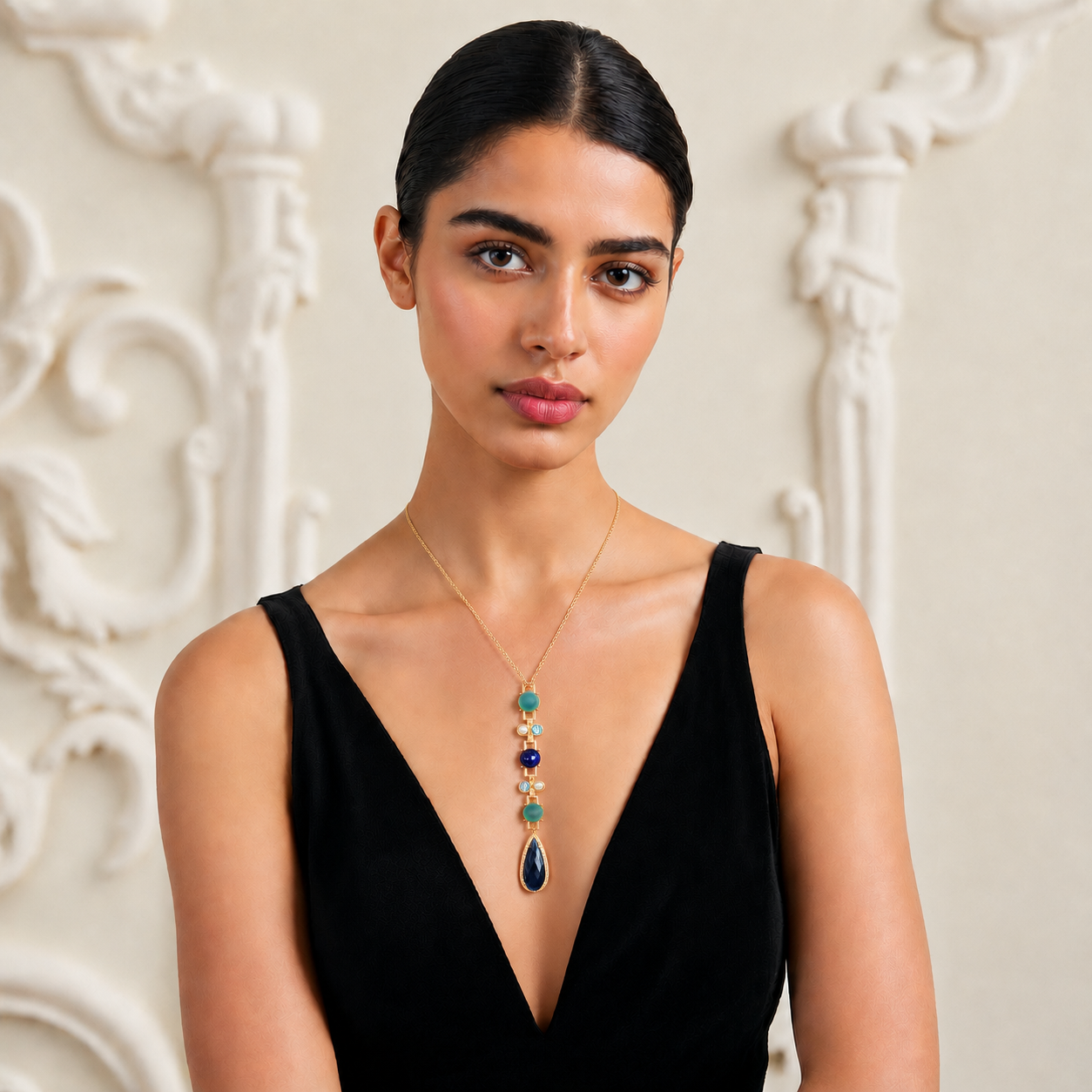 Multicolour Gem Stone Necklace