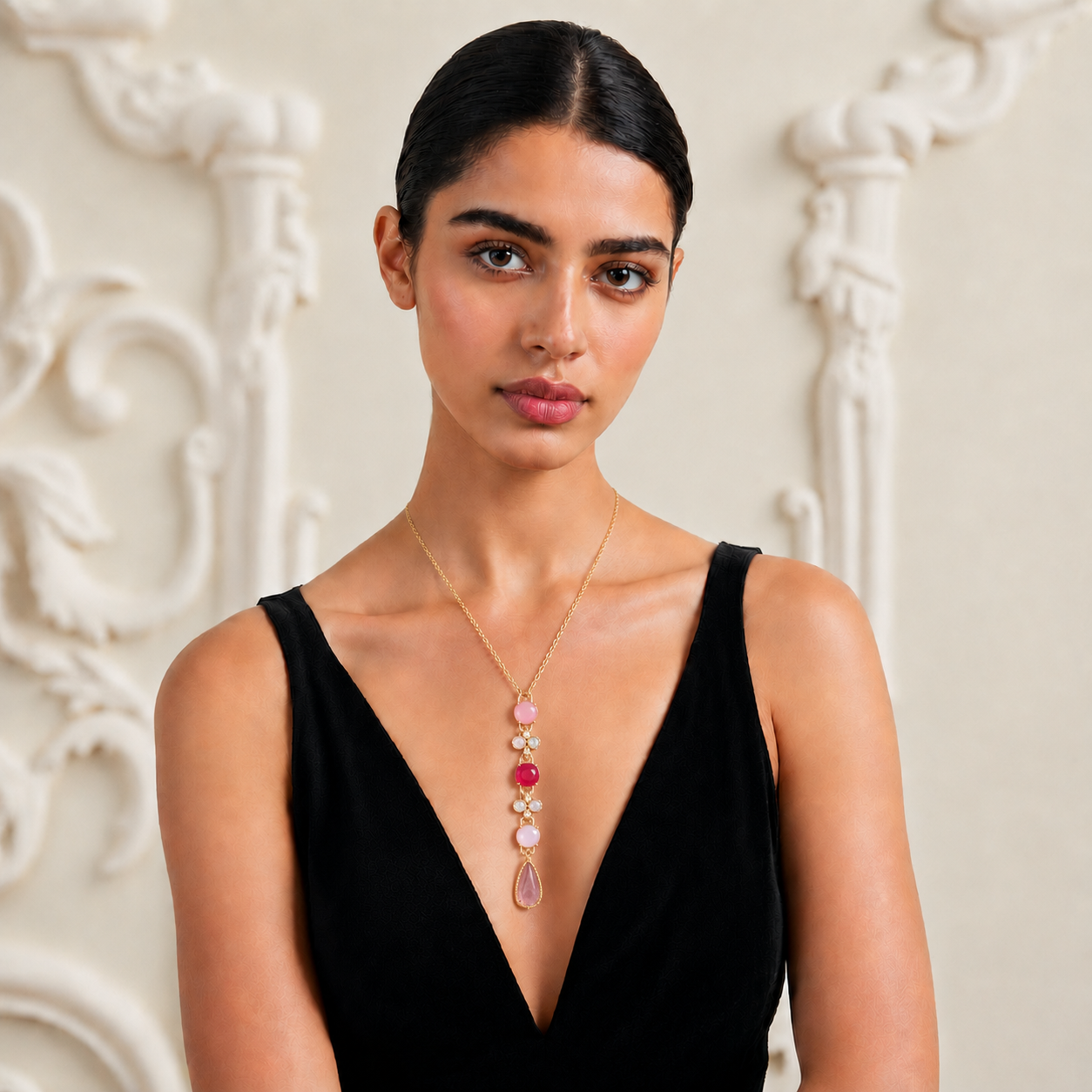 Multicolour Gem Stone Necklace