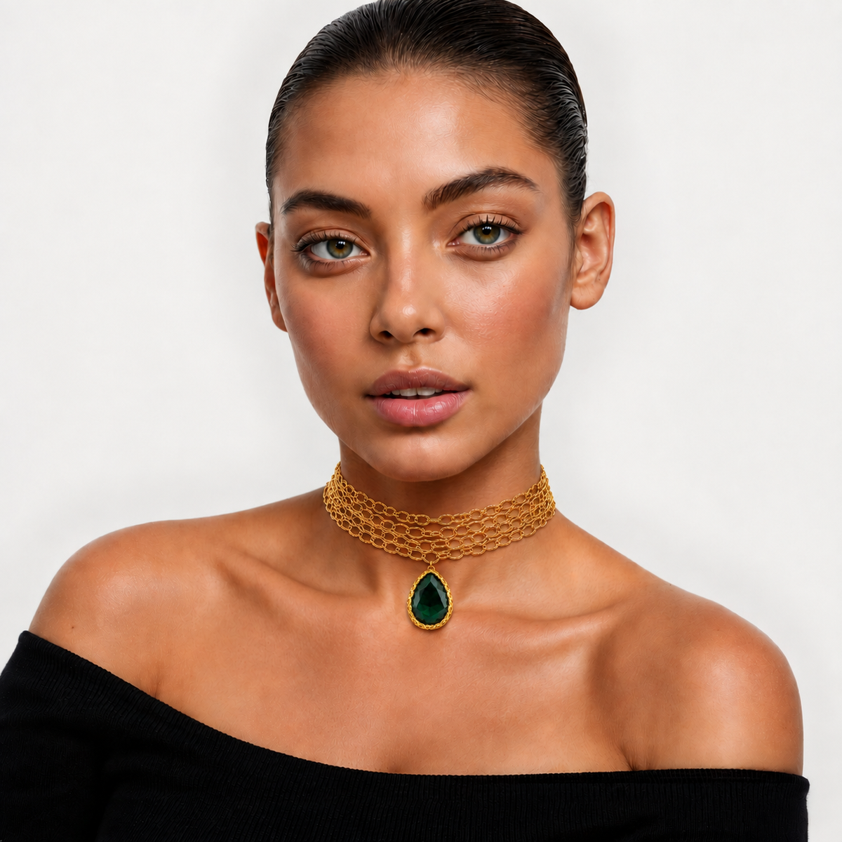 Aster Choker - Green  Drop